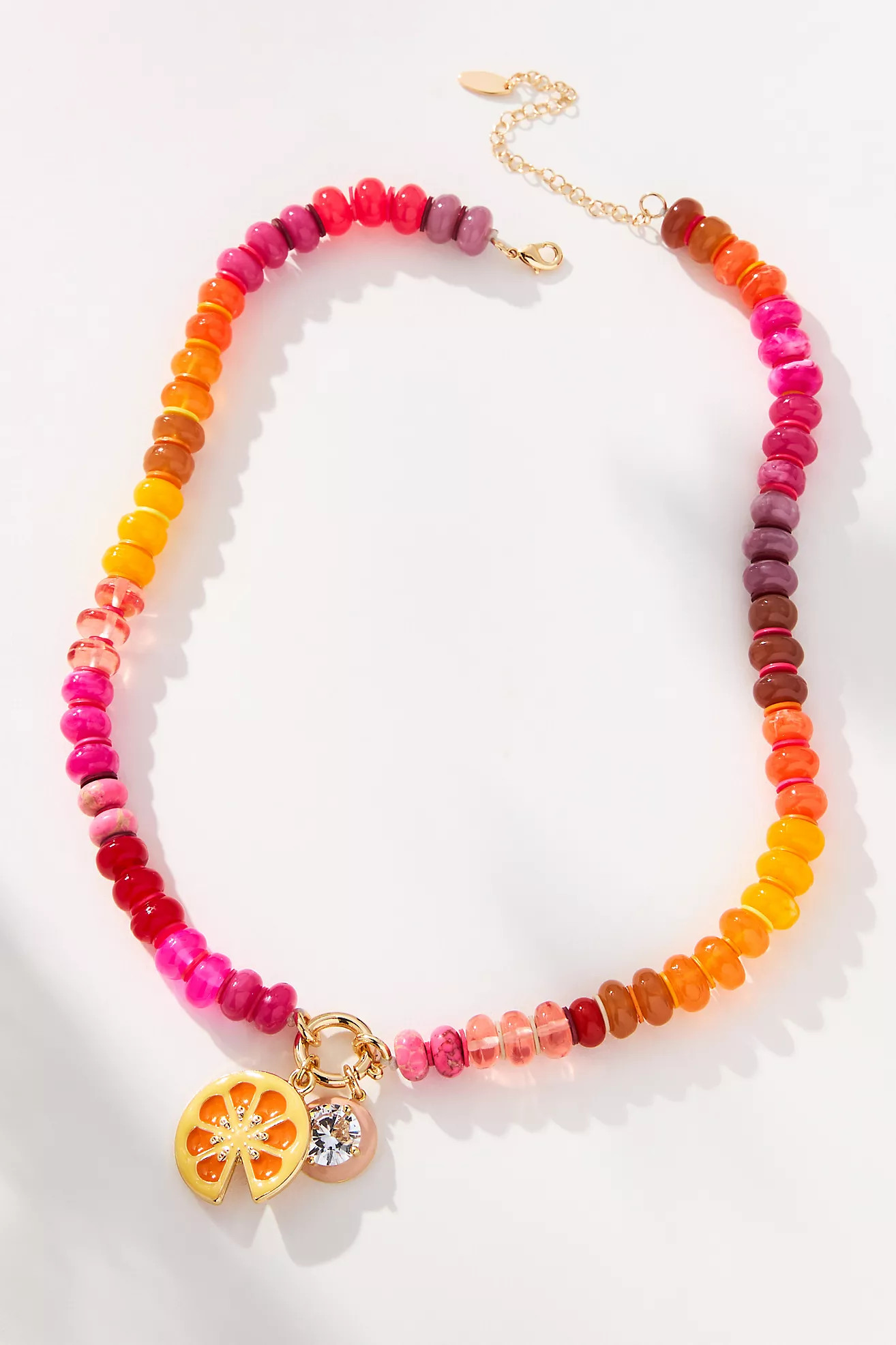 Beaded Charm Cluster Necklace | Anthropologie (US)