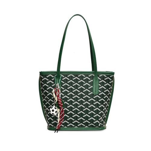 2026 New Retro Geometric Print Underarm Tote – Women's Large-Capacity Commuter Bag (Shoulder & Crossbody) (Tote bags Green) | Amazon (US)