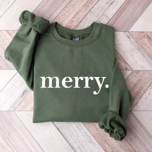 Christmas Sweatshirt, Merry Christmas Sweatshirt, Christmas shirt for Women, Christmas Crewneck Swea | Etsy (US)