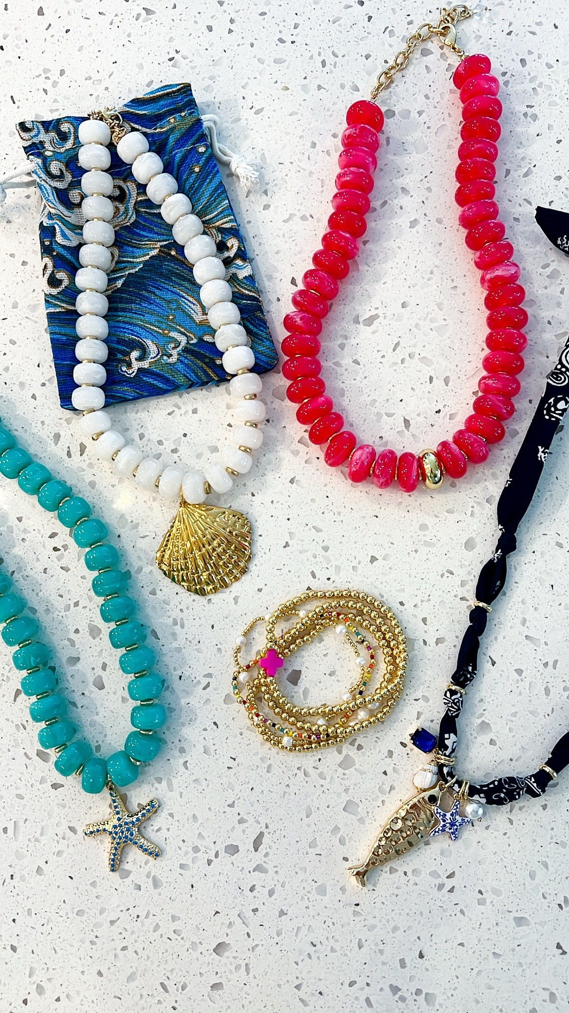 Summer jewelry haul from Amazon and every single piece is under $20. The chunky beaded necklaces, the gold shell pendant, the starfish — obsessed. Which one is your favorite?

#LTKootd #LTKgrwm #LTKdayinmylife