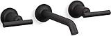 Kohler T14413-4-BL Purist Wall-Mount LAV Faucet Trim, Matte Black | Amazon (US)
