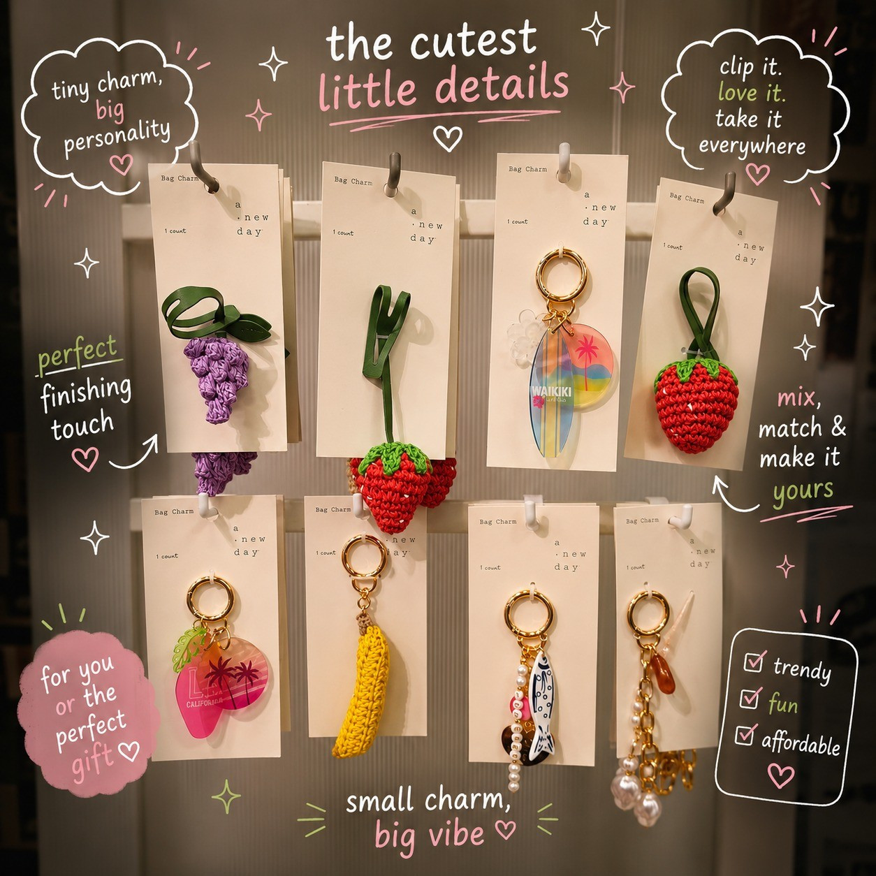 These bag charms are trending right now and so adorable! Such an easy way to upgrade any fit or bag

#LTKmomlife #LTKgrwm