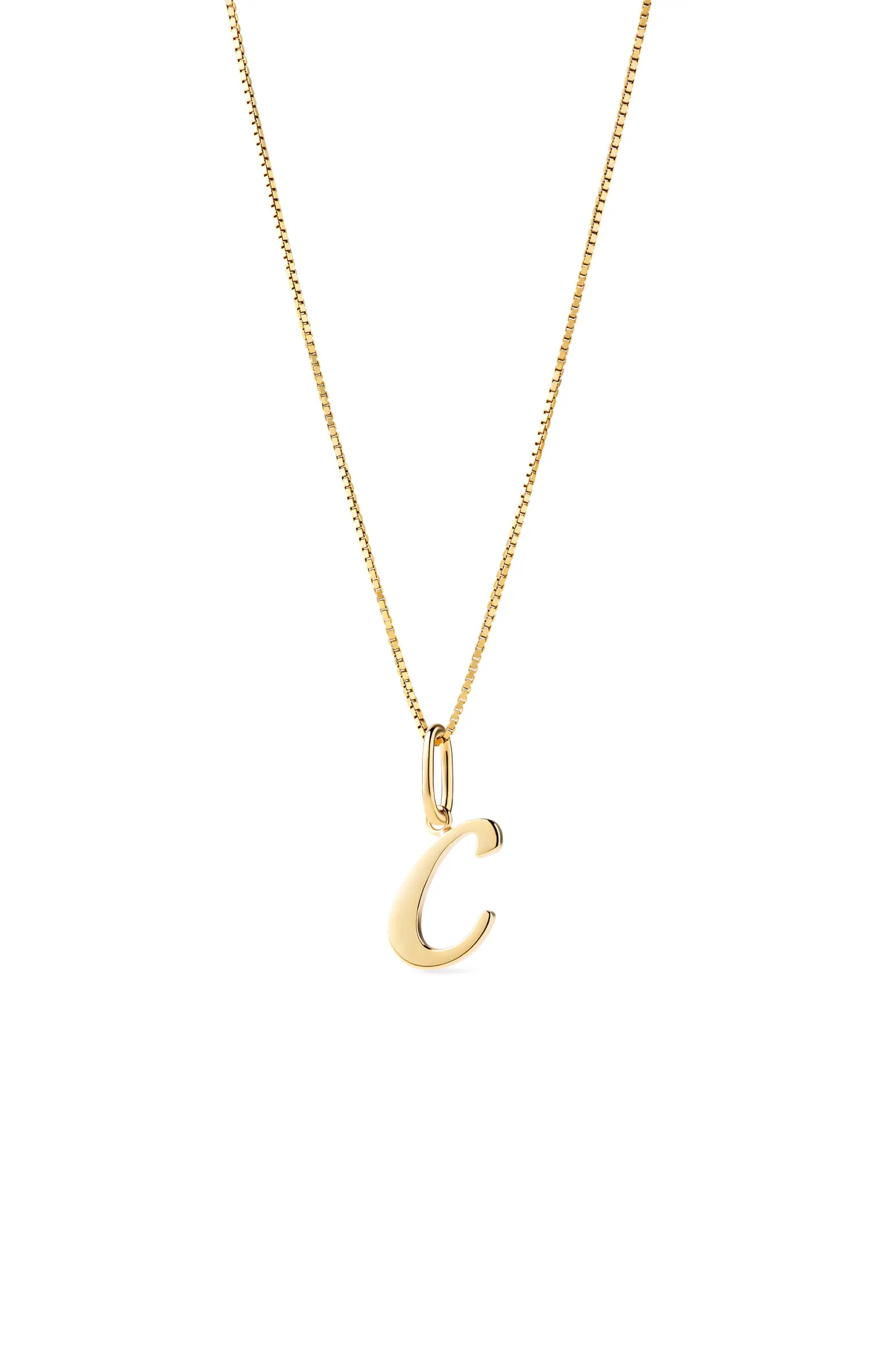 Ana Luisa Solid Yellow Gold - Script Letter Necklace | Nordstrom | Nordstrom