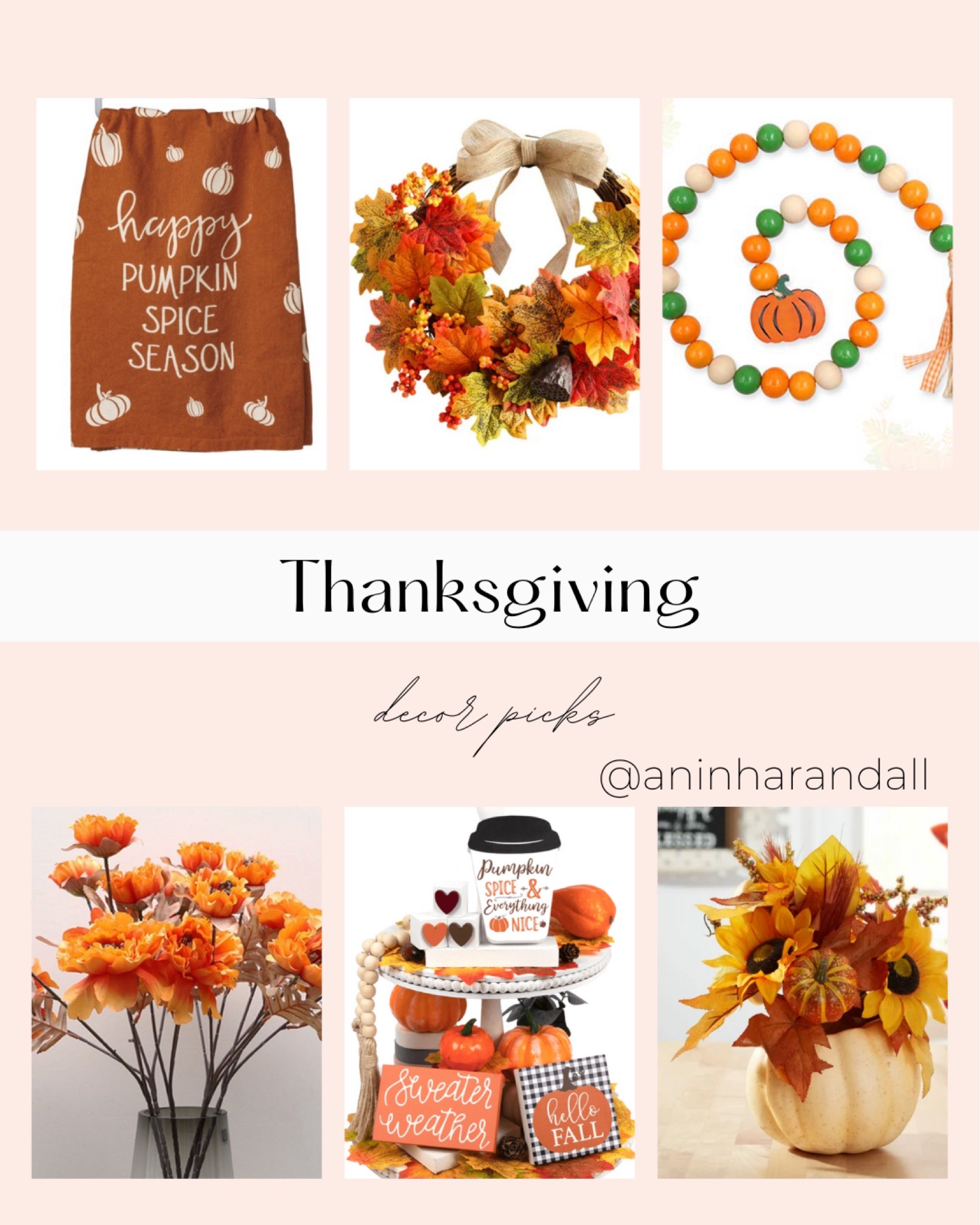 Thanksgiving decor picks 

#LTKunder100 #LTKhome #LTKSeasonal