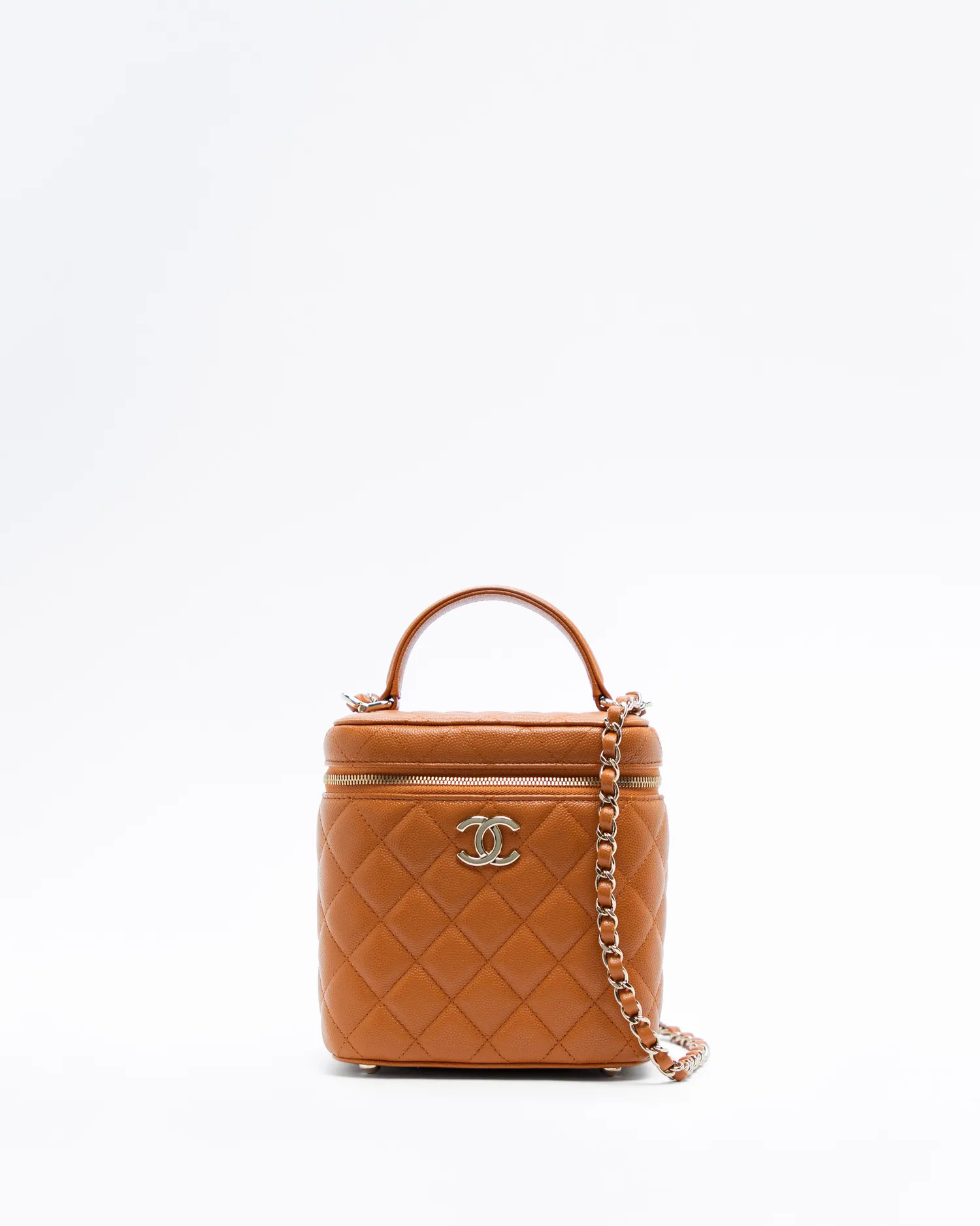 Caviar Top Handle Vanity with Chain | Vivrelle
