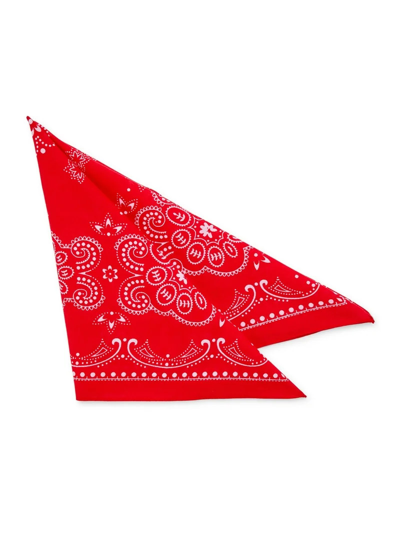 Time and Tru Women's Western Star Bandana, Red Light, One Size Fits Most | Walmart (US)