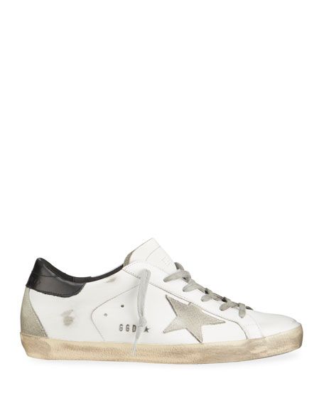 Superstar Mixed Leather Sneakers | Neiman Marcus