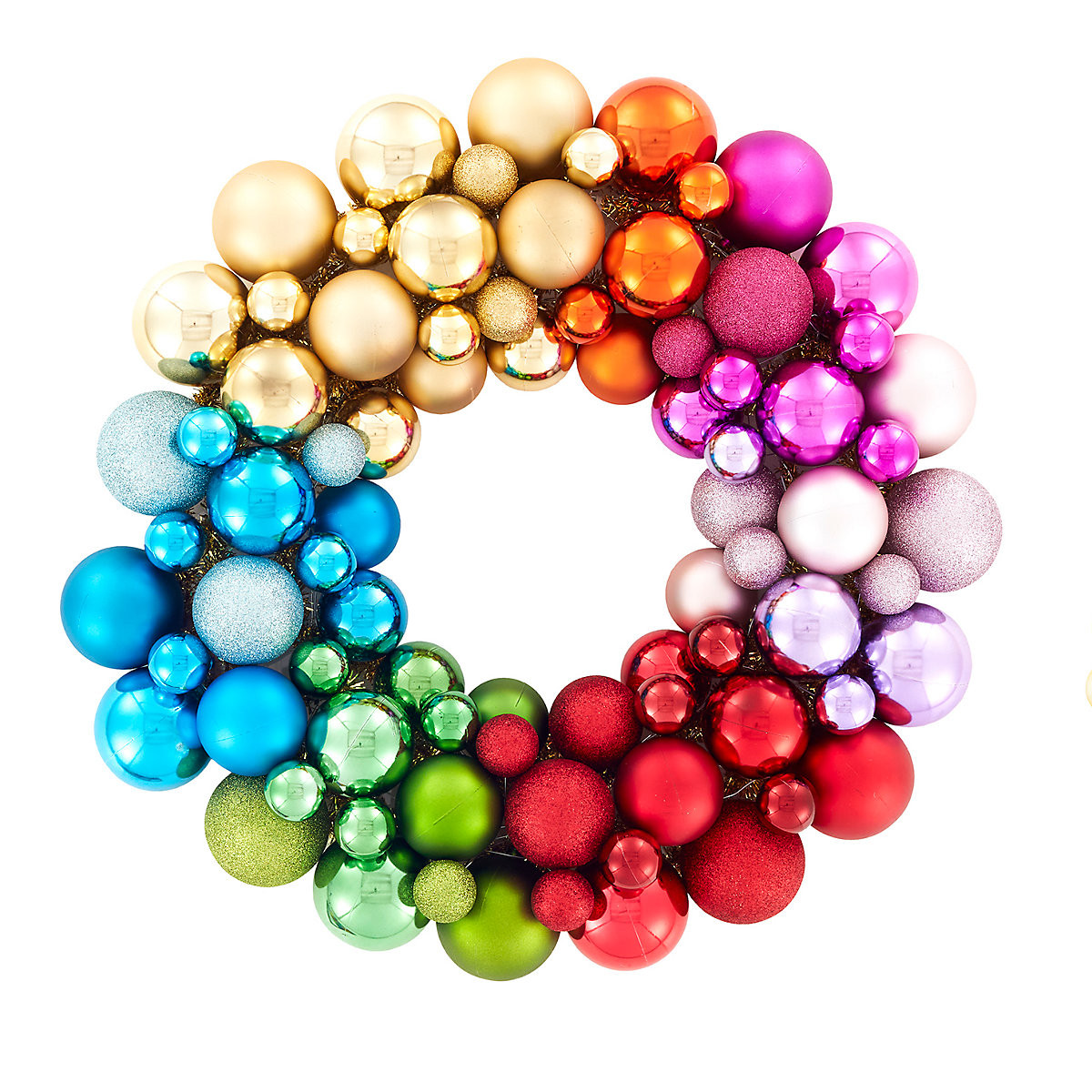 Rainbow Ball Wreath | Annie Selke