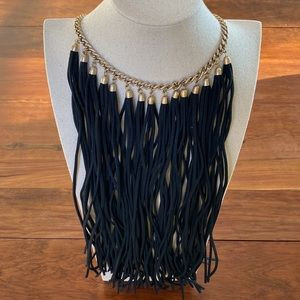Express Black Fringe Necklace | Poshmark