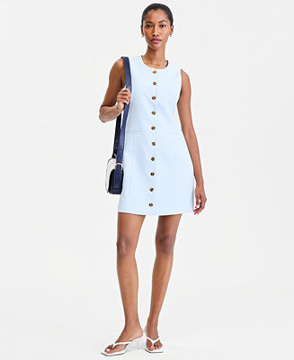 On 34th Women's Solid Crepe Mini Shift Dress, Macy's Exclusive - Macy's | Macy's