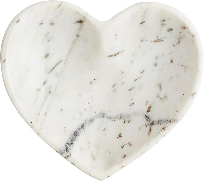 Mud Pie Marble Heart Trinket Dish; 3 3/4" x 4 1/4" | Amazon (US)