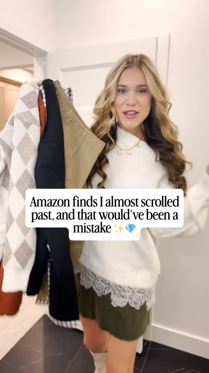 Amazon finds I almost scrolled past, and that would've been a mistake ✨💎 This lace-trim sweater is such a hidden gem, plus more pieces I'm obsessed with right now.

All linked below!

#LTKootd #LTKSeasonal #LTKWorkwear