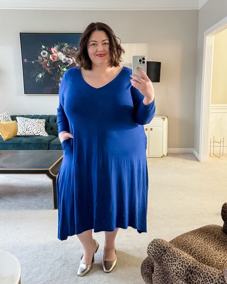 Theeee most comfortable and versatile dress - available in sizes 00-40 and in multiple colors - AND POCKETS! Use code INFS-EMMIE30 for 30% off 

#LTKover40 #LTKplussize