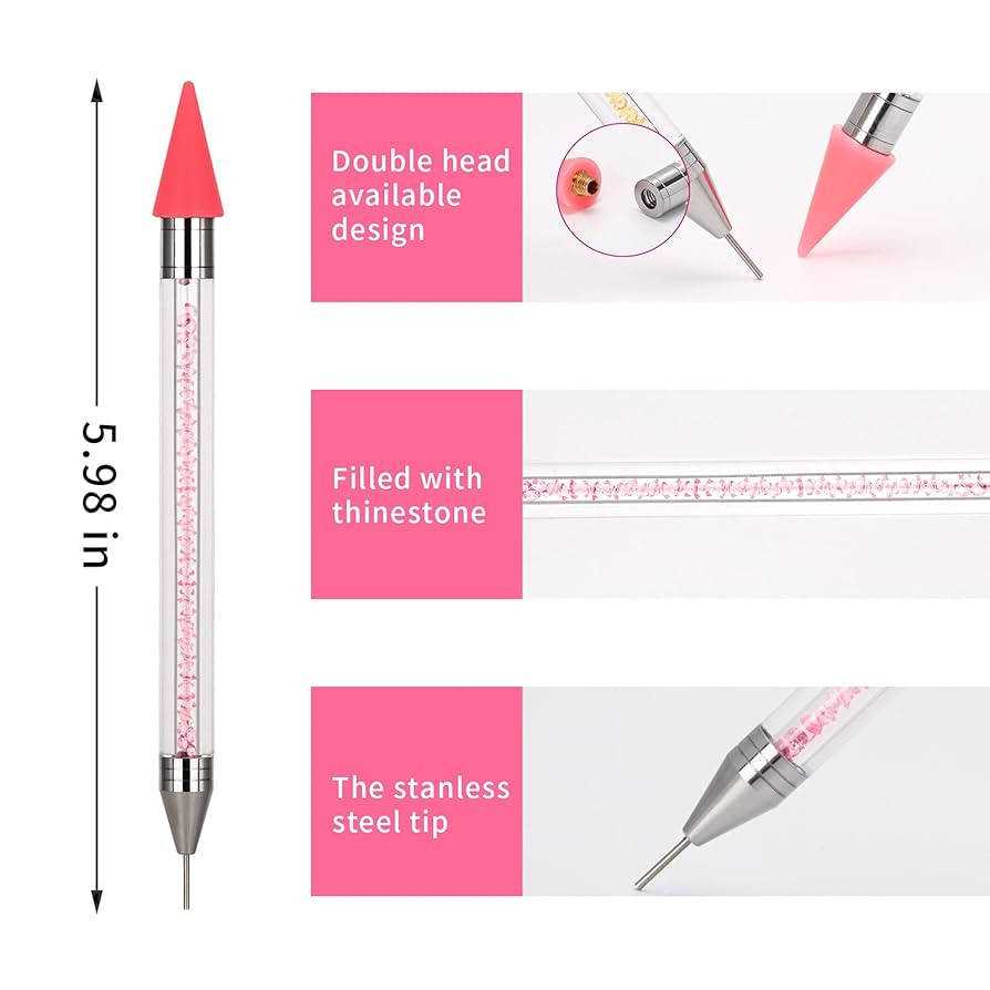 Calsoling 4 Pieces No Wax Needed Diamond Painting Tools Self-Stick Drill Pens, Double Heads No Cl... | Amazon (US)