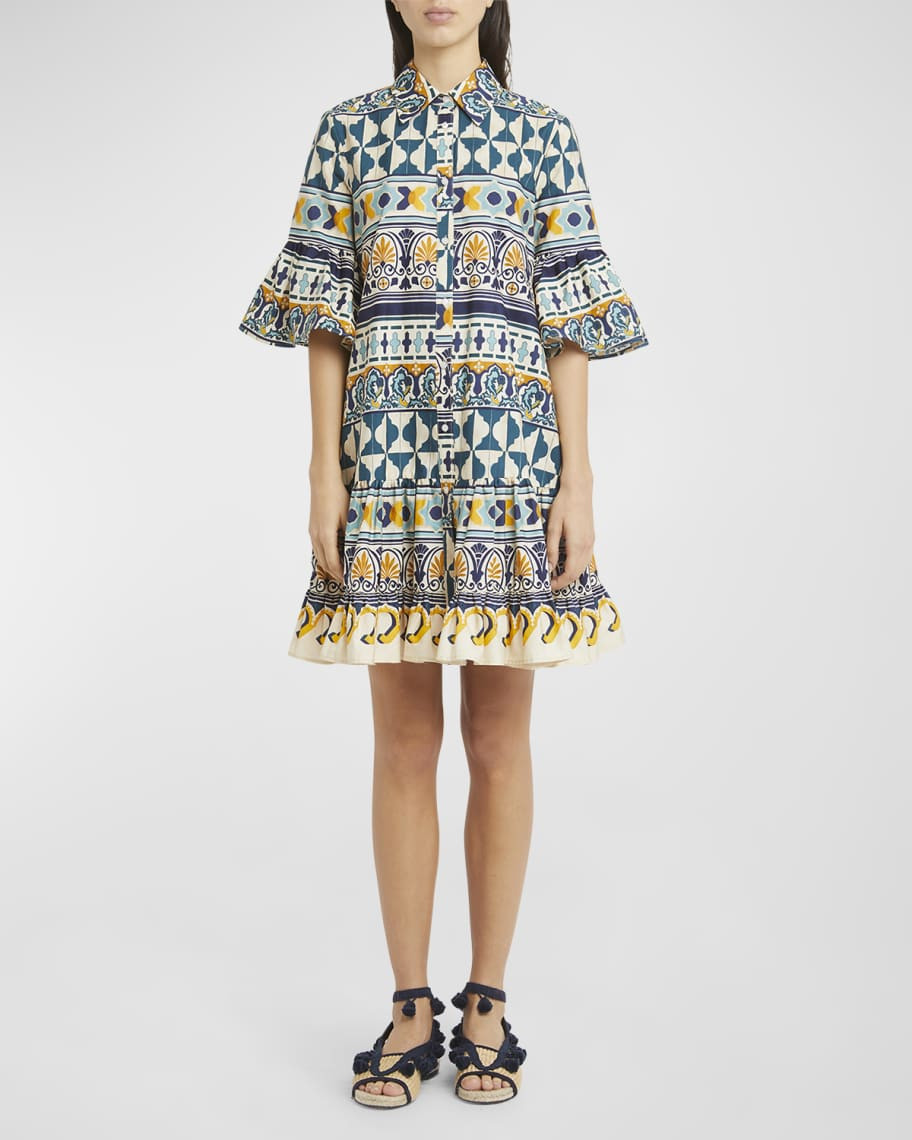 La DoubleJ Choux Abstract Printed Shirtdress | Neiman Marcus
