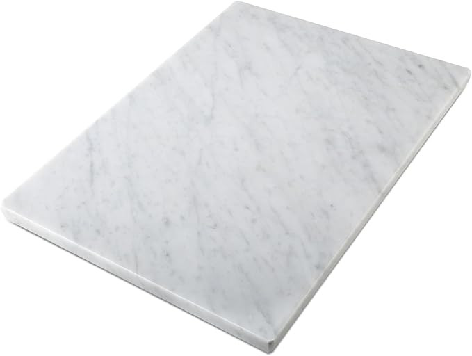 Koville Italian Carrara Marble Cutting Board for Kitchen, 16x12inch Large Hand Crafted Marble Sla... | Amazon (US)