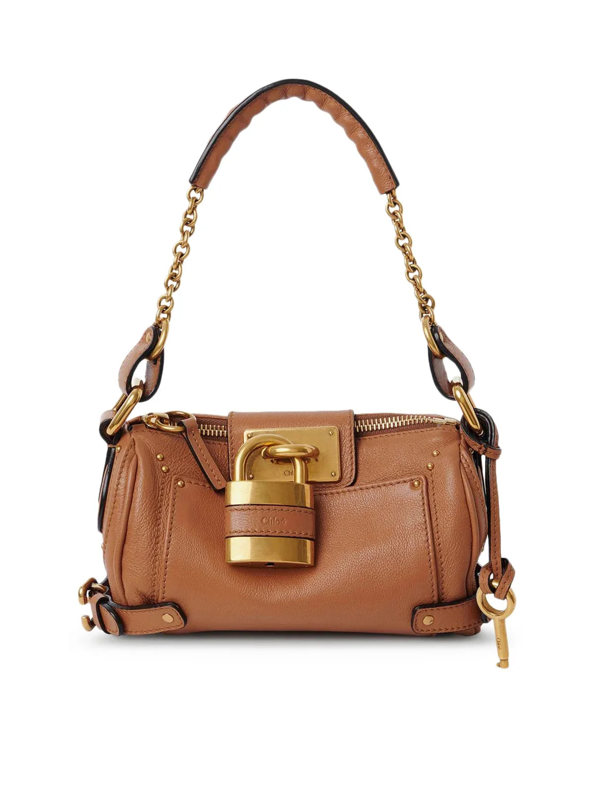 Chloé Paddington Padlock Detailed Small Shoulder Bag | Cettire Global