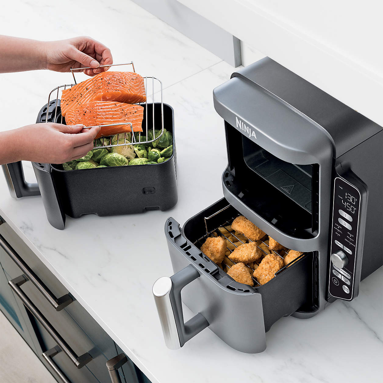Ninja DoubleStack 10-Qt. & 2-Basket Air Fryer + Reviews | Crate & Barrel | Crate & Barrel