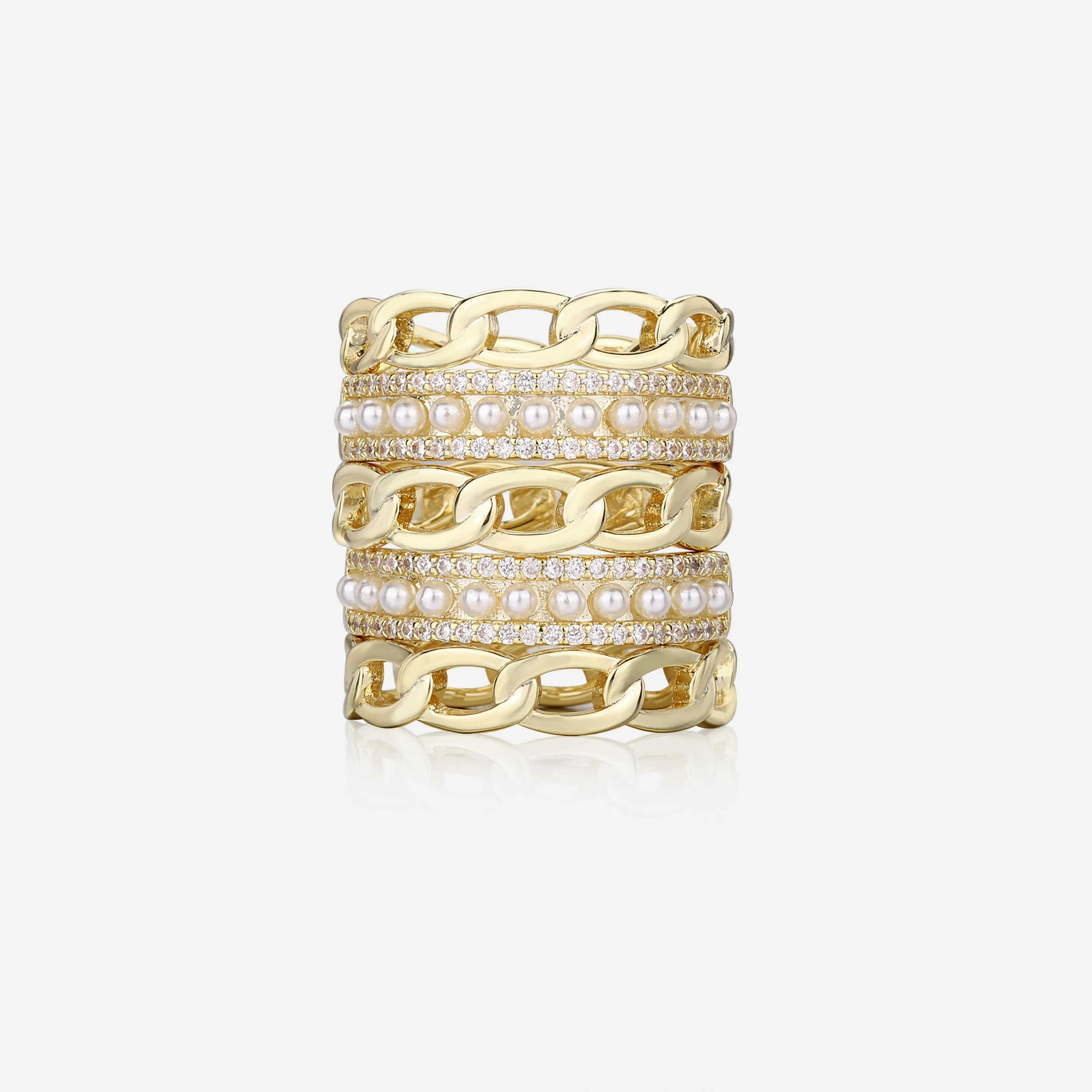 Addison Gold Ring Stack | Victoria Emerson