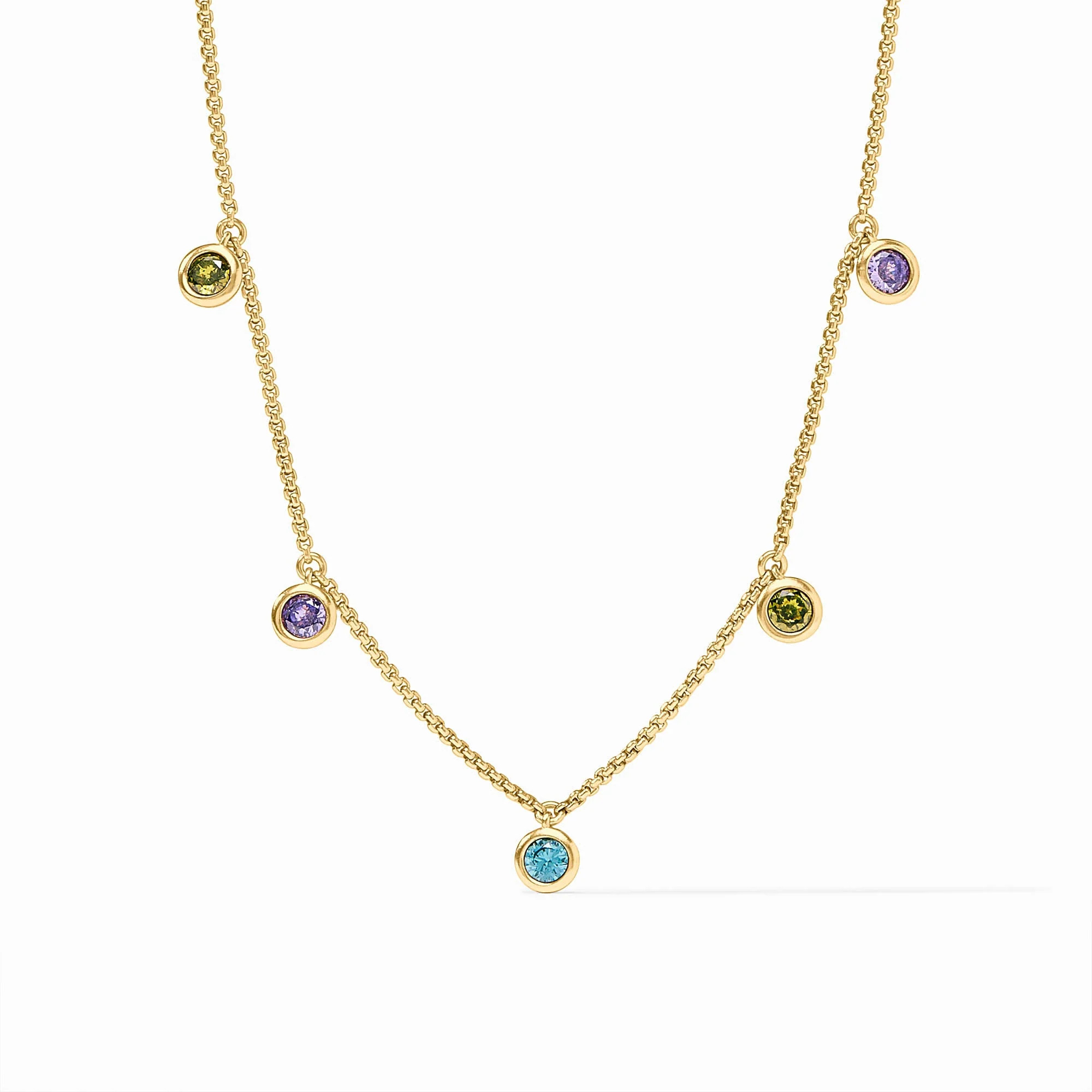 Rainbow Delicate Charm Necklace | Julie Vos