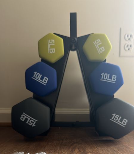 Great addition for your home workouts. 3 sets of weights with rack (no assembly needed)

#amazonfinds #weights #fitness #homegym

#LTKfit #LTKFind