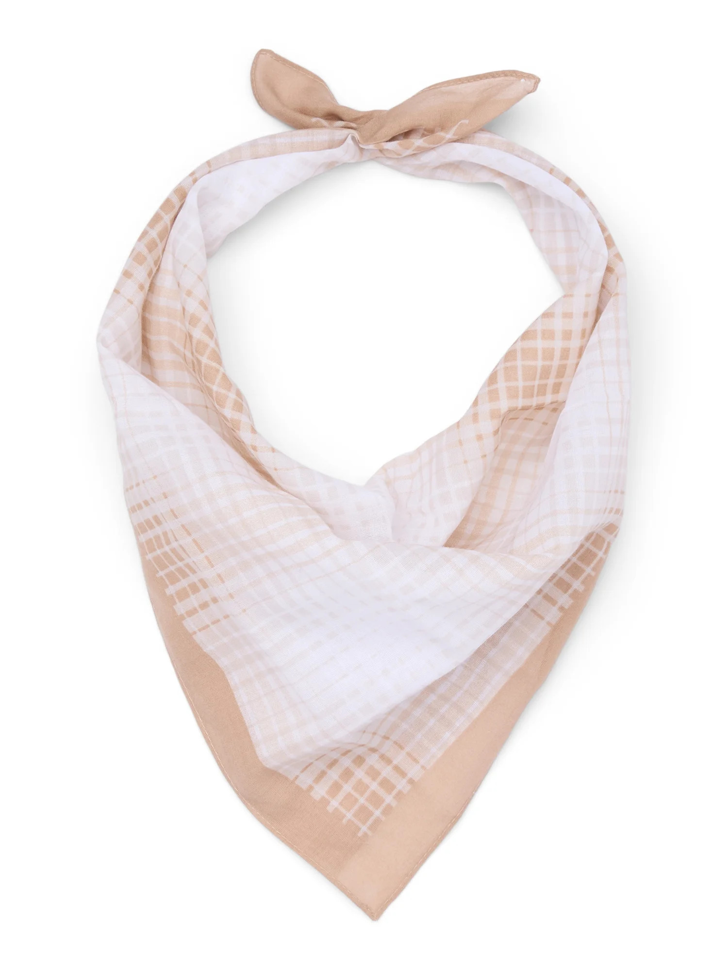 Time and Tru Women's Holiday Bandana, Gradient Plaid Print | Walmart (US)