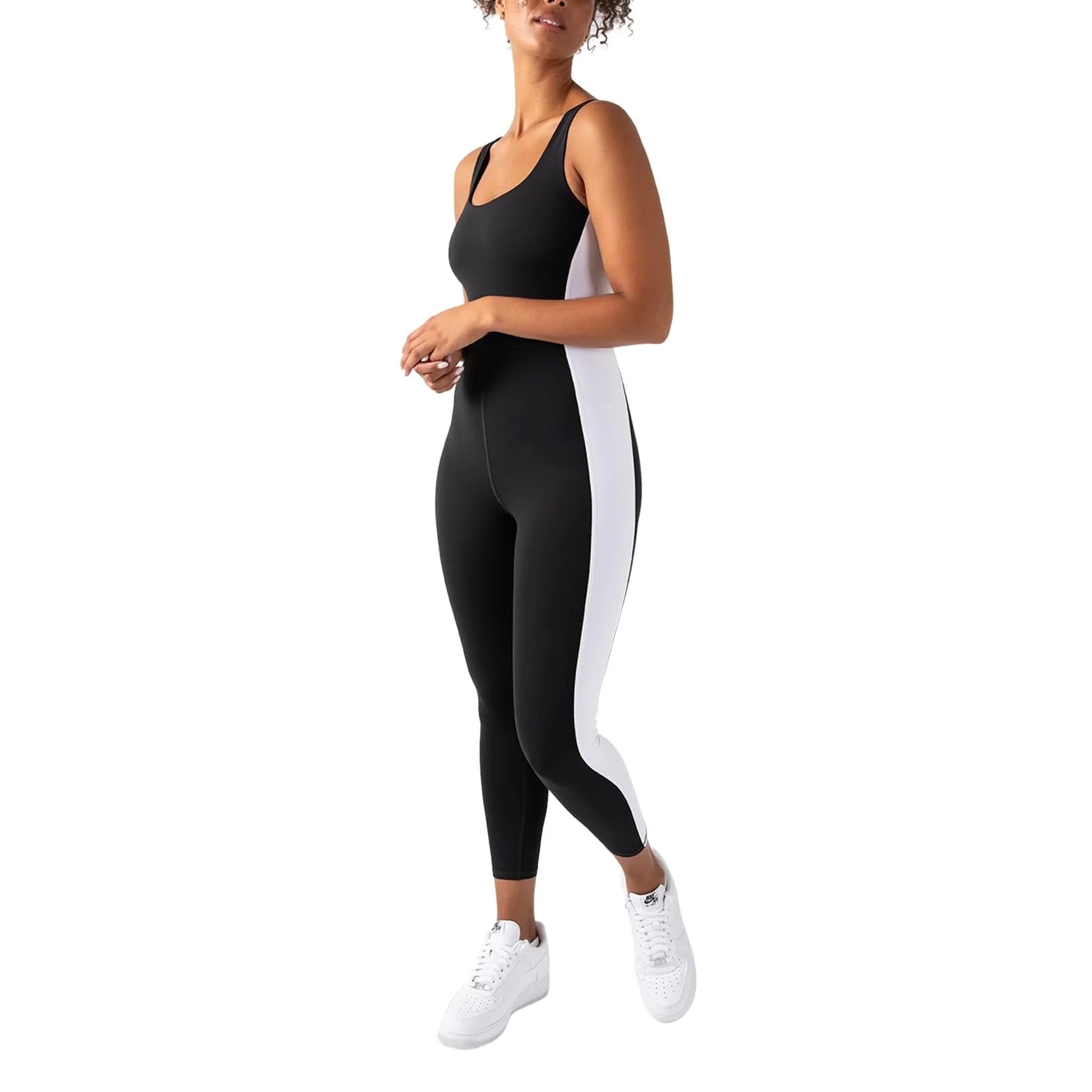 YITTY Active Women's UltraLuxe Built-In Bra Onesie, Athleisure, 4-Way-Stretch, Iconic Black/True ... | Walmart (US)