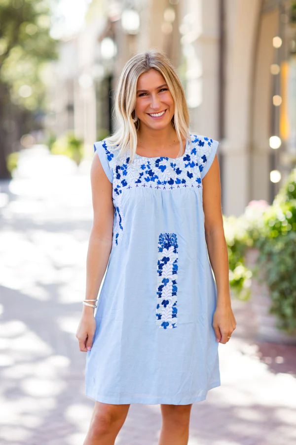 The Libby Dress - Light Blue | The Impeccable Pig