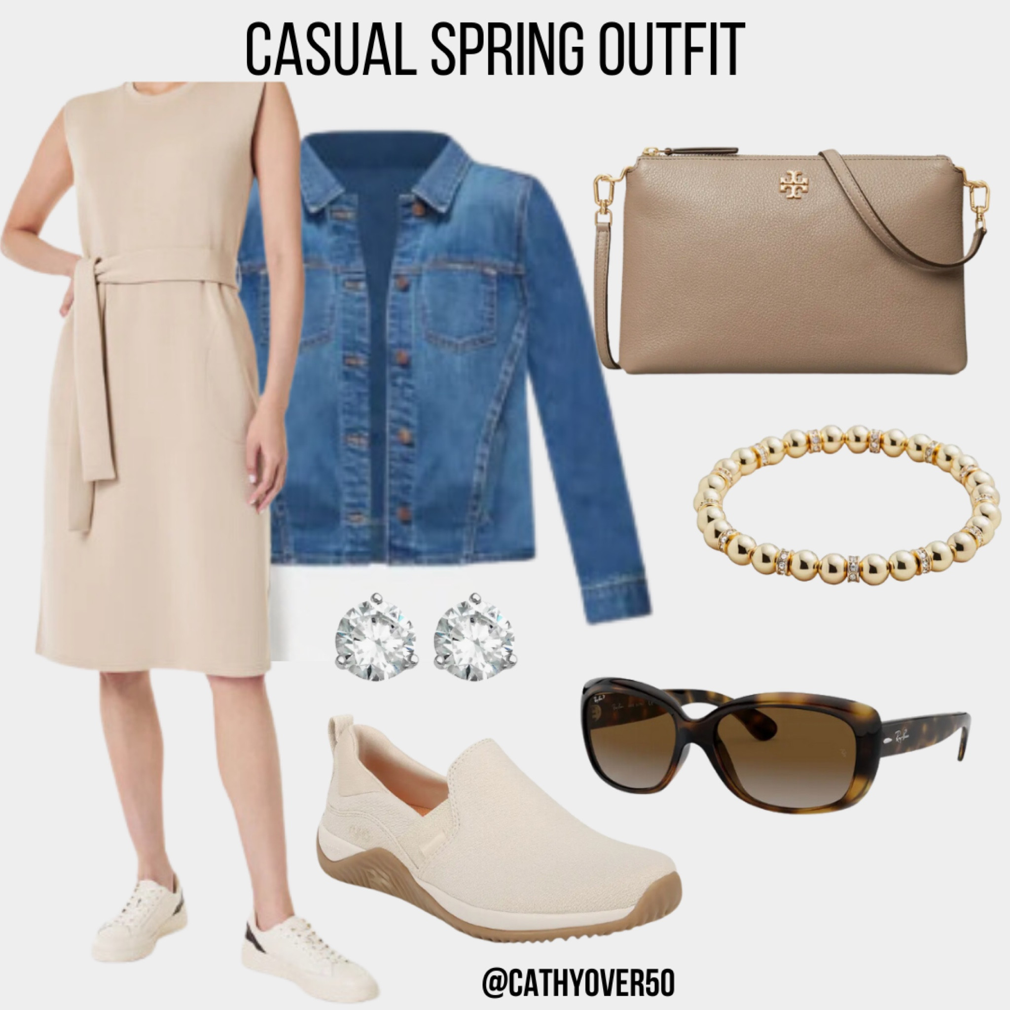 Casual spring outfit idea! Spanx Air Essentials dress, denim jacket with runners.
#spanx
#jeanjacket
#crossbodybag
#springoutfit
#petitefashion
#plussizefashion
#over50fashion
#ltkover50



#LTKover40 #LTKstyletip #LTKplussize