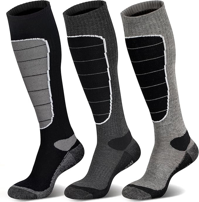 Hylaea Merino Wool Ski Socks, Cold Weather Socks for Snowboarding, Snow, Winter, Thermal Knee-hig... | Amazon (US)
