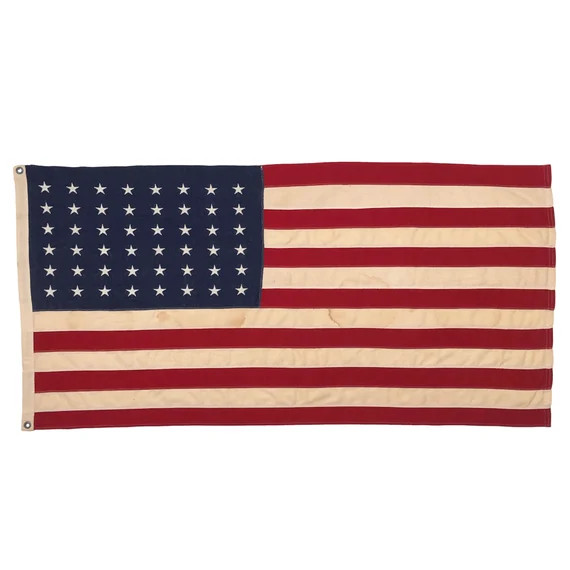 Vintage Embroidered Cotton American Flag With 48 Stars | Etsy | Etsy (US)