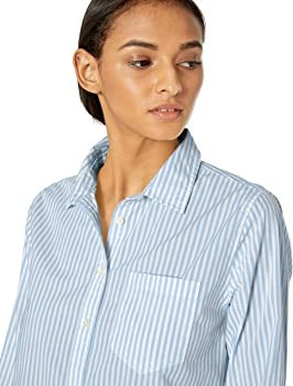 Amazon Essentials Women's Classic-Fit Long-Sleeve Button-Down Poplin Shirt | Amazon (US)