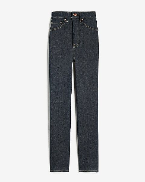 Super High Waisted Dark Wash Slim Jeans | Express