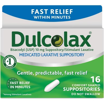 Dulcolax Laxative Suppositories, 16 Count | Target