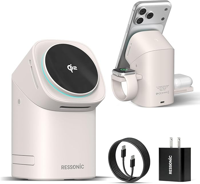 3 in 1 Wireless Charging Station for iPhone 17/16/15/14/13/12 Pro Max, Qi 2 Certified 15W Fast Ch... | Amazon (US)