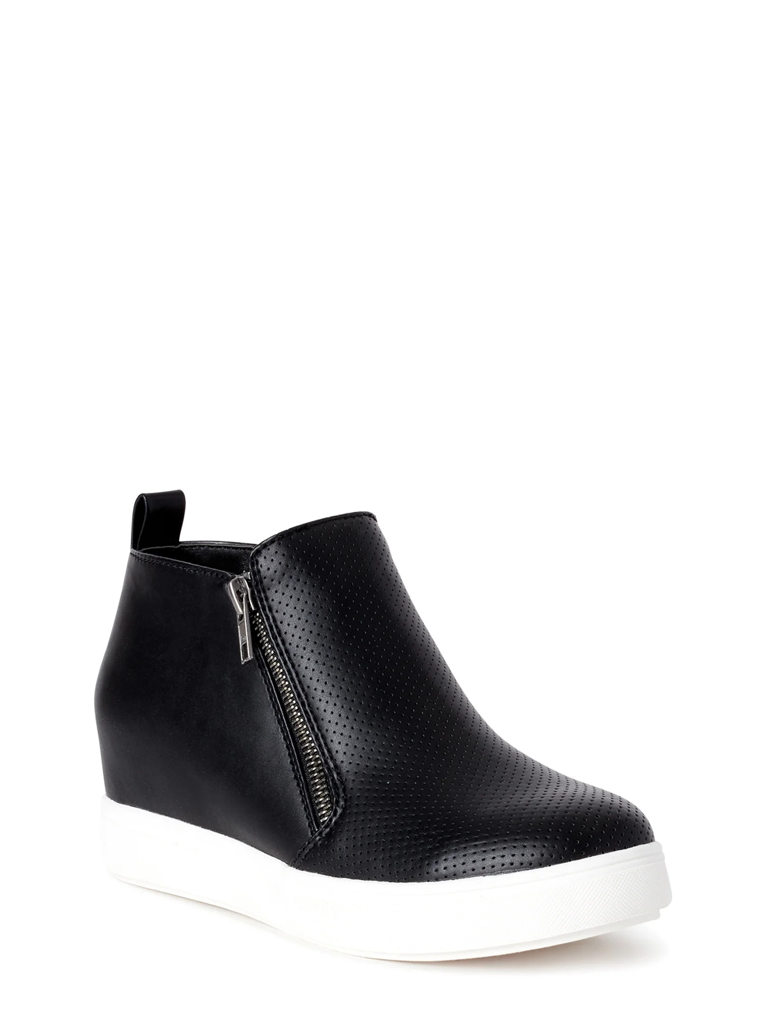 Time and Tru Sneaker Wedge Bootie (Women's) (Wide Width Available) | Walmart (US)