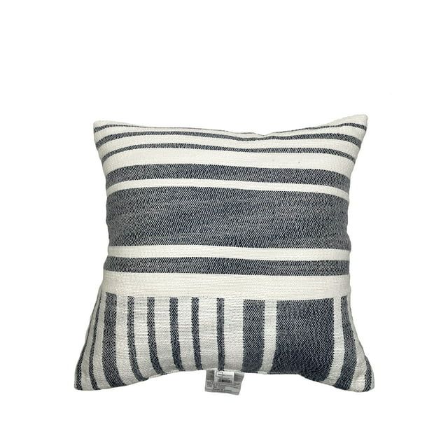 Mainstays Patchwork Decorative Pillow, Square, 20"x20", White/Blue | Walmart (US)