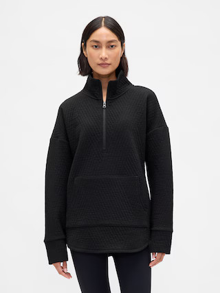 GapFit Quilted Jacquard Half-Zip Pullover | Gap (US)