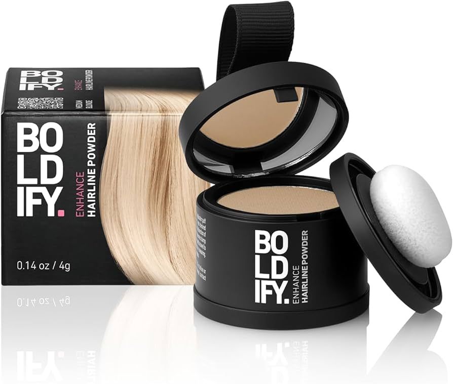 BOLDIFY Hairline Powder Instantly Conceals Hair Loss, Root Touch Up Hair Powder, Hair Toppers for... | Amazon (US)