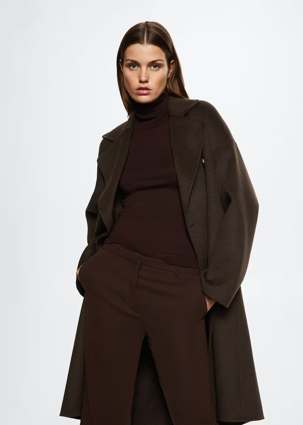 Handmade oversized wool coat -  Women | Mango USA | MANGO (US)
