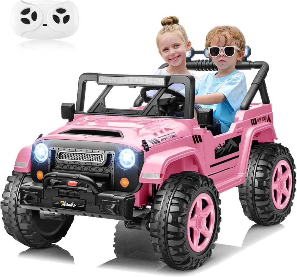 Hikole 24V Ride on Car with Remote Control, 2 Seater Electric Jeeps Toys for Big Kids w/20 Wide S... | Amazon (US)
