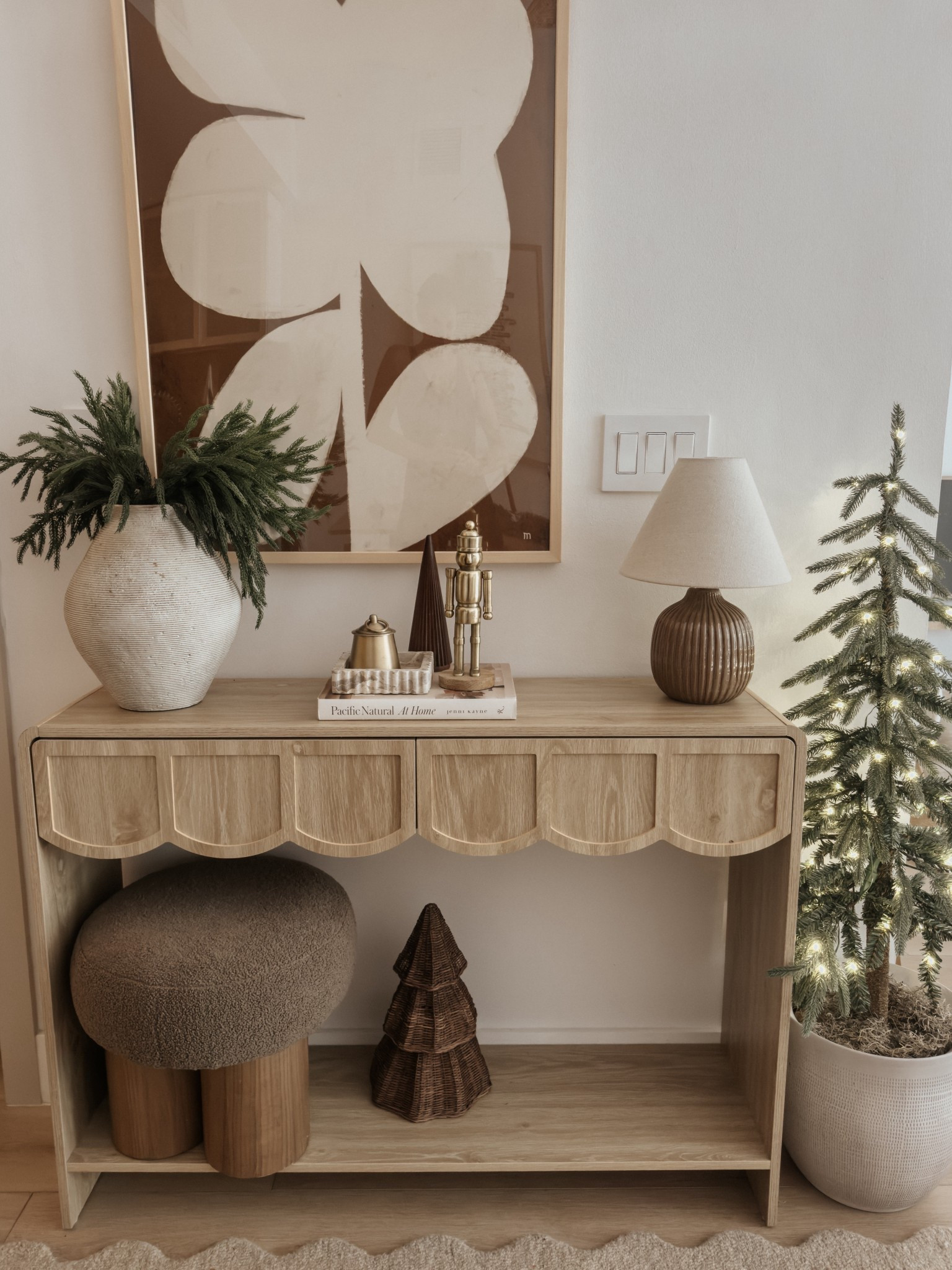 Christmas console table styling 🌲✨ 

#LTKStyleTip #LTKHoliday #LTKHome