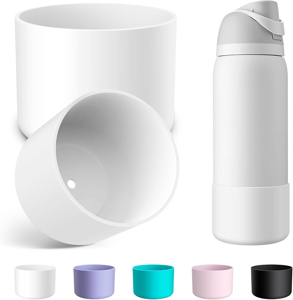 2PCS Silicone Water Bottle Boot for Owala 24oz 32oz 40oz, Anti-Slip Protective Sleeve Bottom Bump... | Amazon (US)