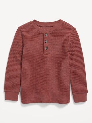 Long-Sleeve Thermal-Knit Henley T-Shirt for Toddler Boys | Old Navy (US)