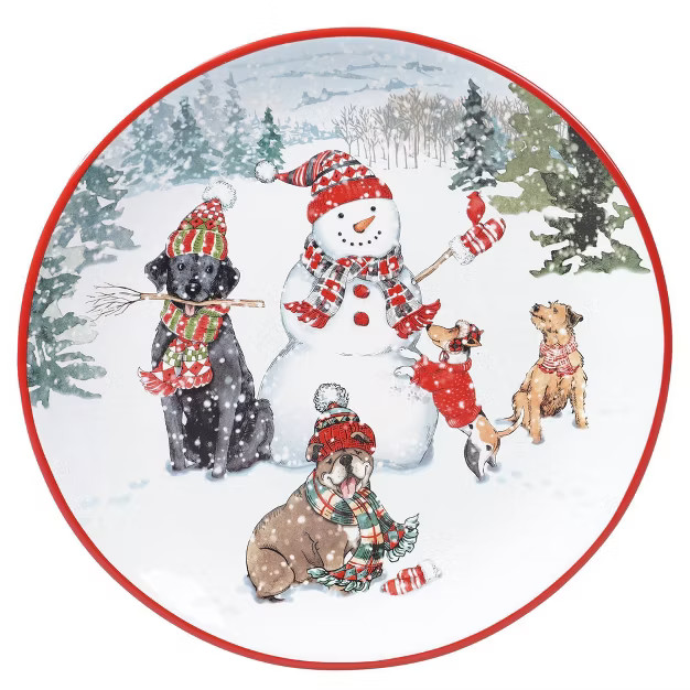 13" x 8" Earthenware Special Delivery Round Platter - Certified International | Target