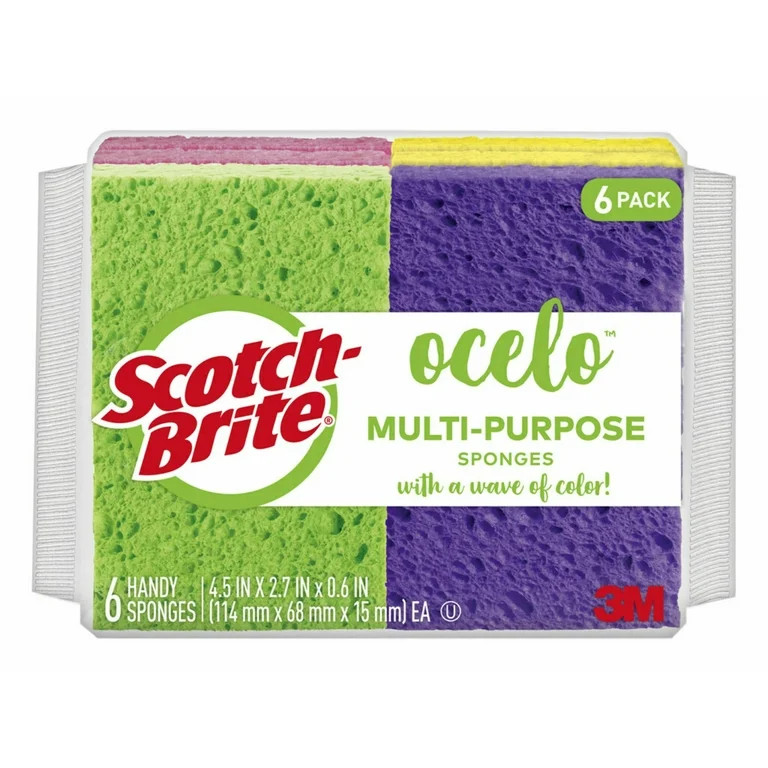 Scotch-Brite ocelo Multi-Purpose Sponges, 6 Sponges | Walmart (US)