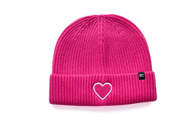 Magenta Heart Beanie | Rey to Z