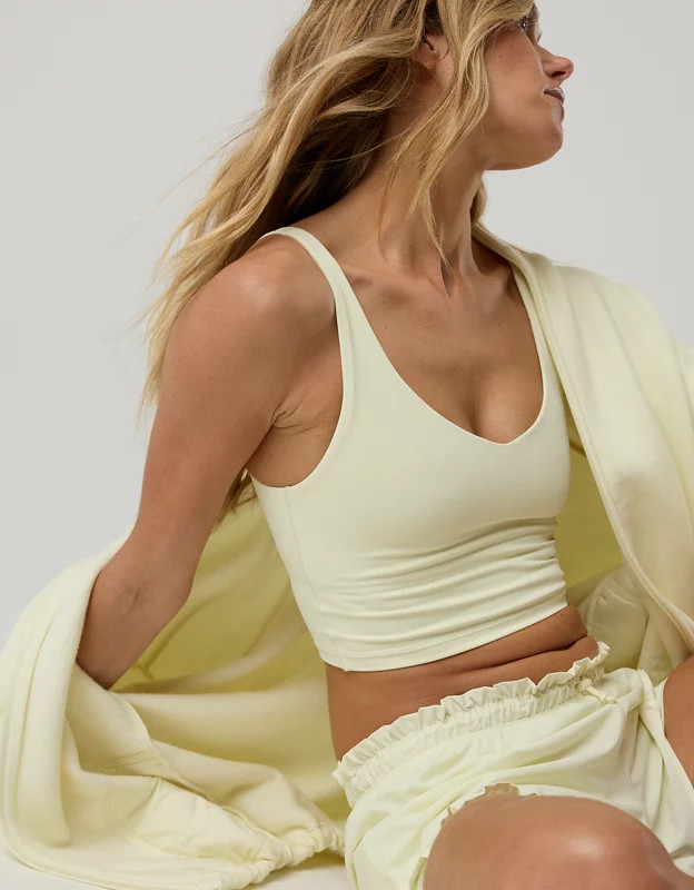 OFFLINE By Aerie Real Me Low Key Longline Sports Bra | Aerie