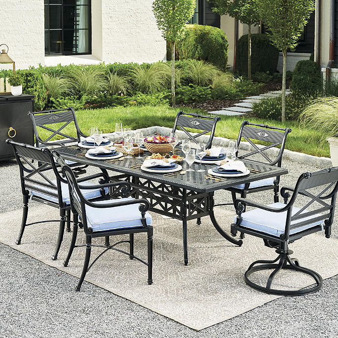 Carlisle 7-pc. Rectangular Dining Set in Onyx Finish | Frontgate | Frontgate