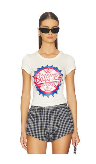 Boys Lie Sporty Spice Baby Tee in Ivory. - size XL/XXL | Revolve Clothing (Global)